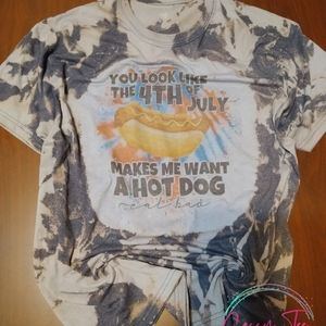 You Look Like 4th Of July Bleached Tee